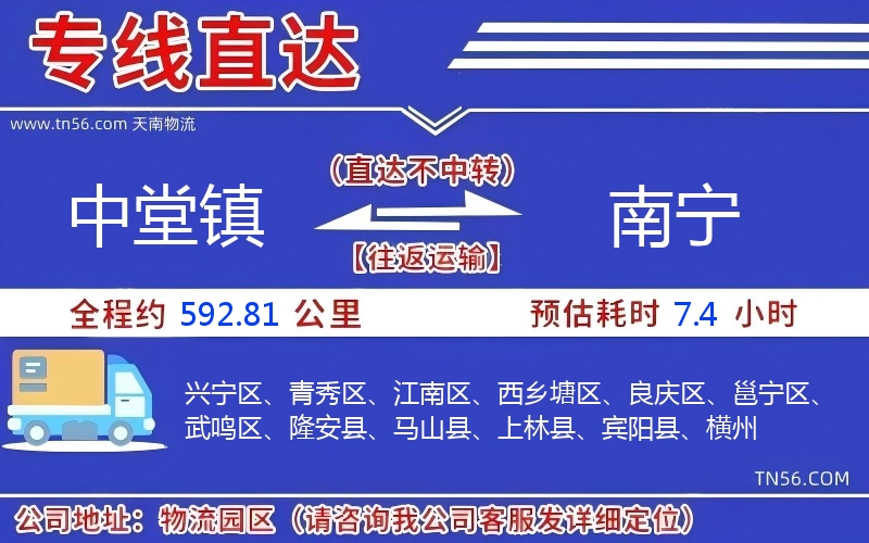 中堂鎮(zhèn)到南寧物流公司 中堂鎮(zhèn)到南寧物流公司