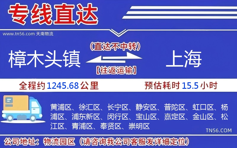 樟木頭鎮到上海物流公司